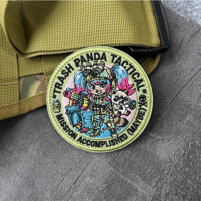 Parche táctico bordado anime militar con gancho y bucle para mochila - imagen 5