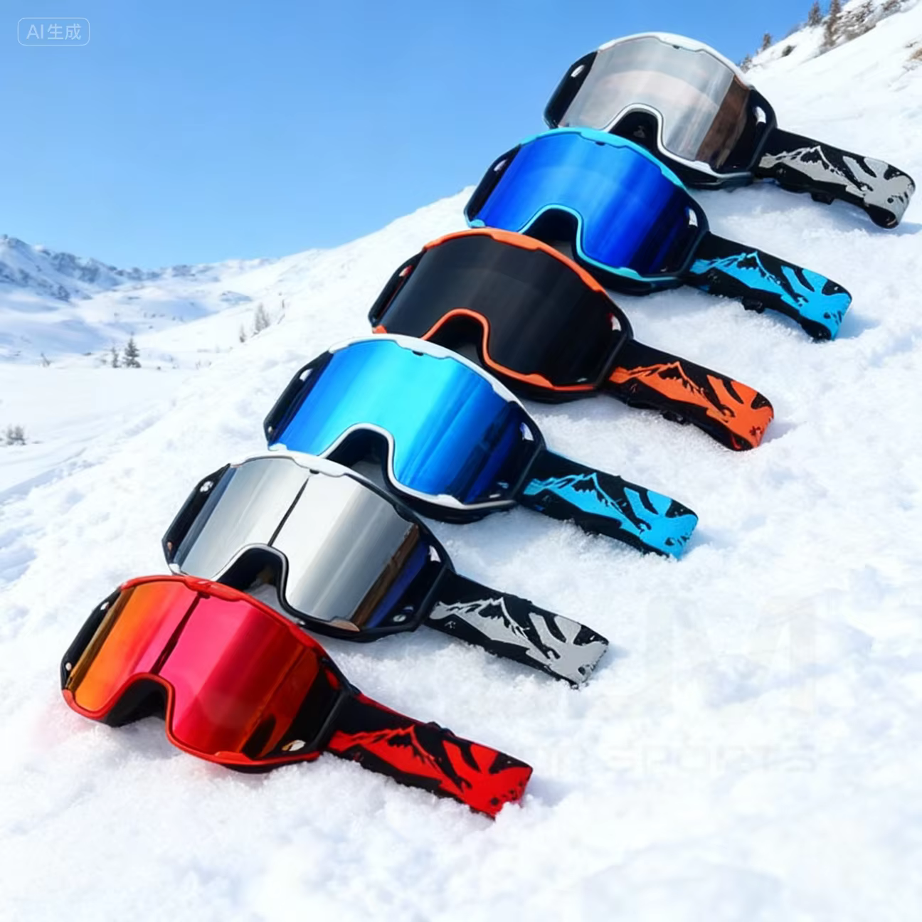 Gafas de esquí antiniebla doble capa UV400 para snowboard y moto nieve - imagen 5