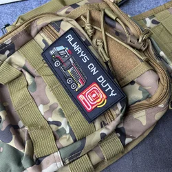 Parche táctico bordado moral militar bomberos con velcro para mochila