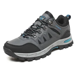 HIKEUP Zapatos Senderismo Hombre Mujer Cuero Resistente Otoño Invierno