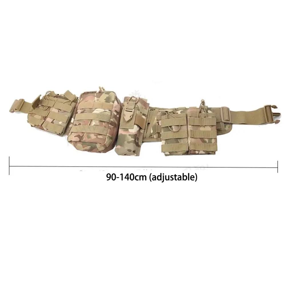 Cinturón táctico MOLLE multifunción para caza y bolsa accesorios - imagen 4