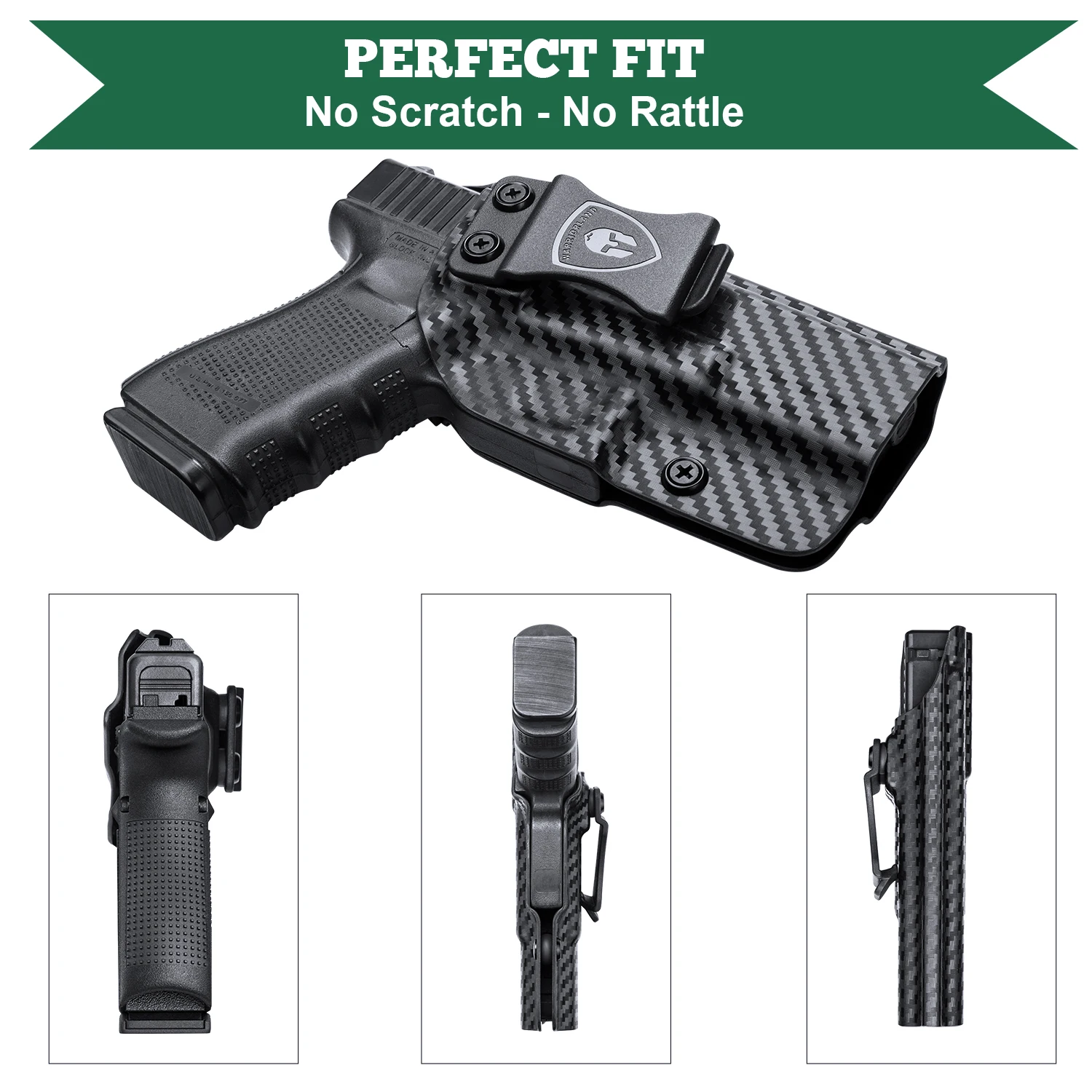 Funda IWB Glock 17/19 de fibra de carbono para mano derecha - imagen 4