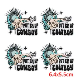 Parche bordado vaquero western costero termoadhesivo para ropa DIY