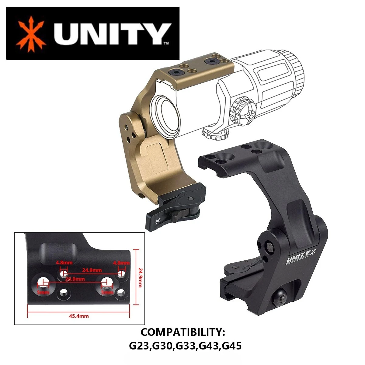 Unity Tactical Fast FTC OMIN 2.26 montura óptica para Aimpoint