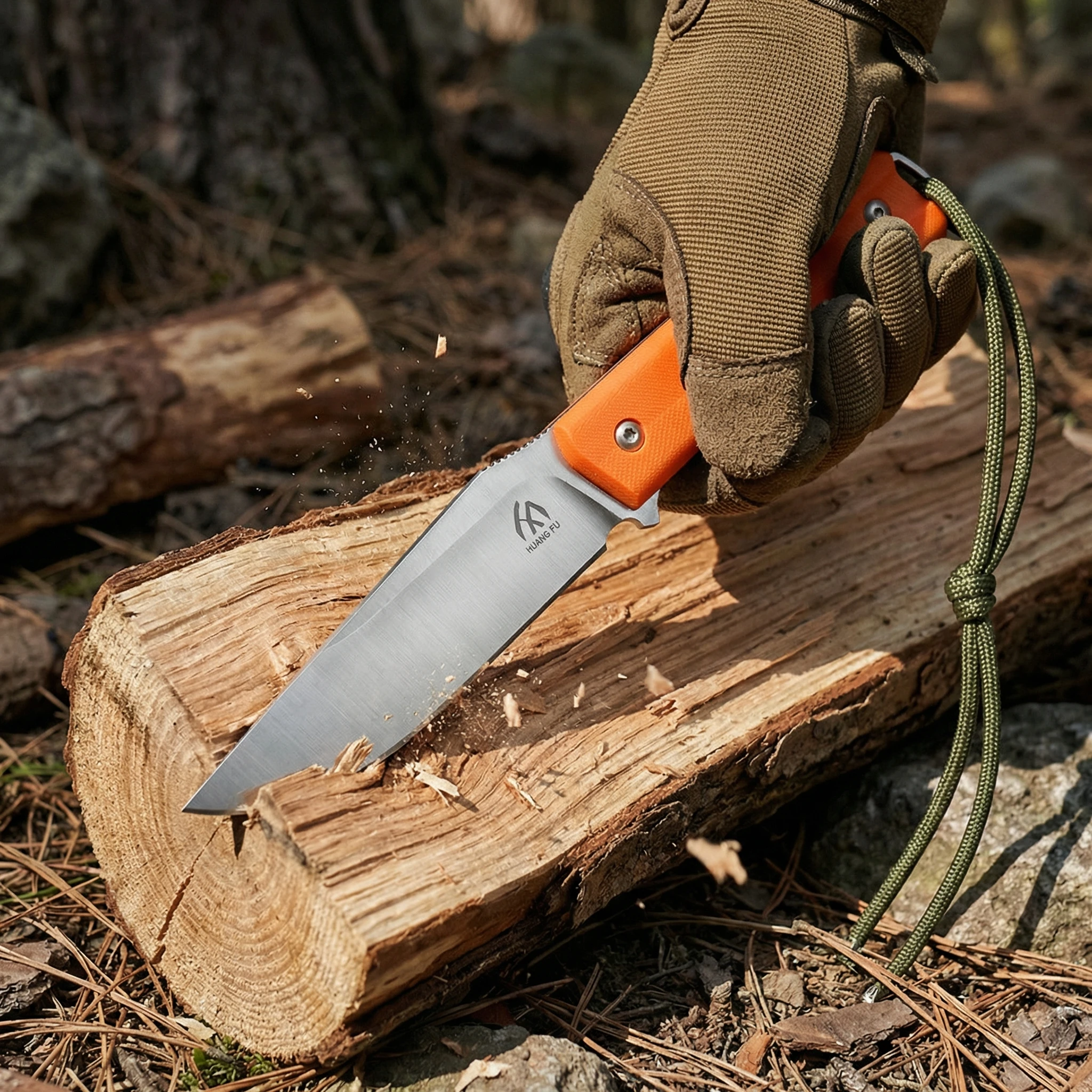 Cuchillo fijo táctico con mango G10 y funda para al aire libre - imagen 2