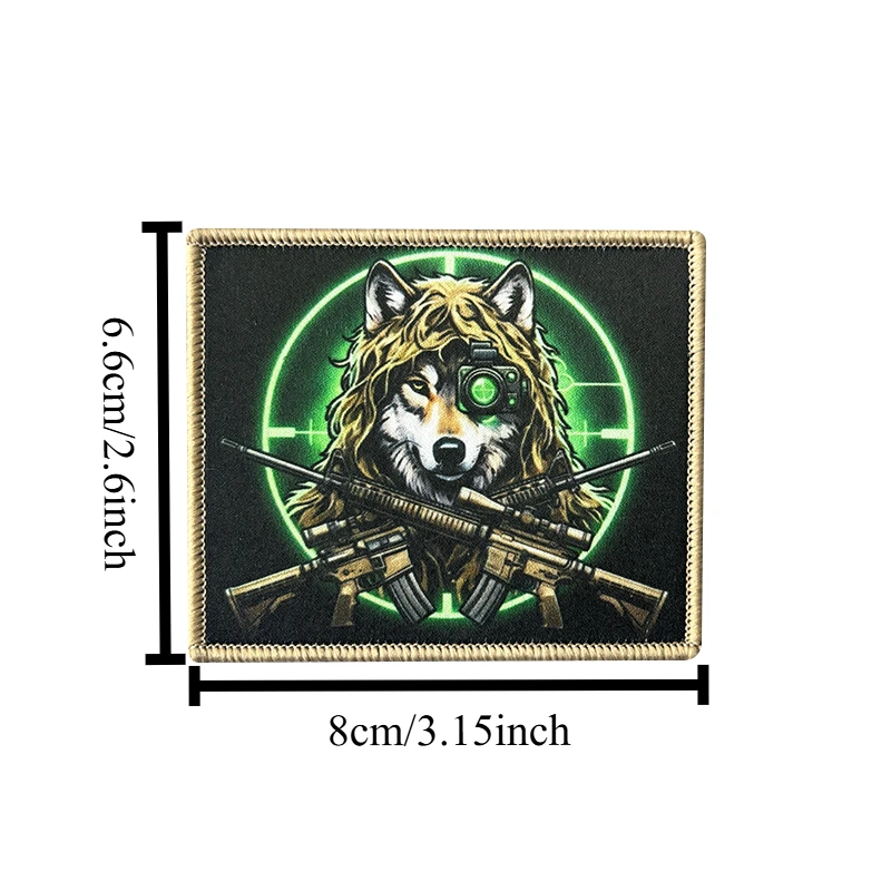 Sniper Wolf parche táctico moral para traje ghillie con velcro - imagen 2