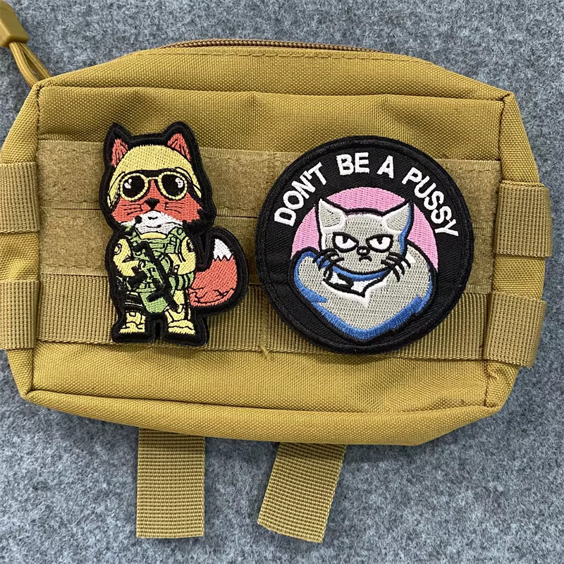 Parche aplicado en mochila de campo