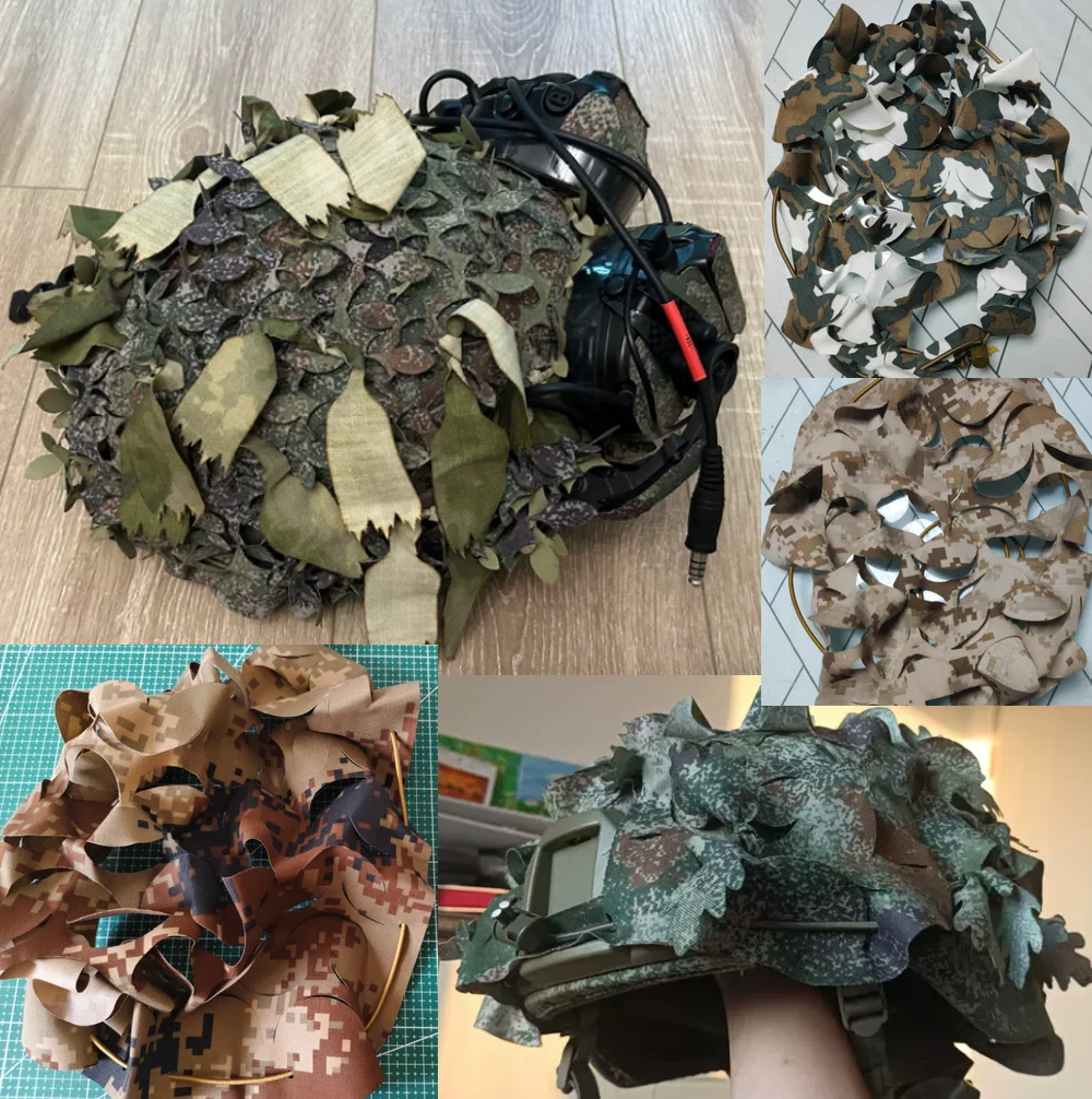 Cubrecascos táctico camuflaje 3D Flecktarn de ajuste rápido - imagen 4