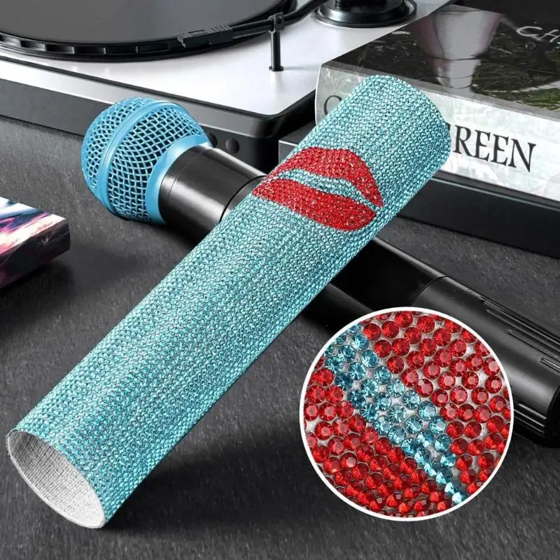 Funda brillante con pedrería para micrófono inalámbrico - imagen 4
