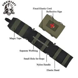 IFAK táctico Molle de nailon resistente al agua con Cruz Roja