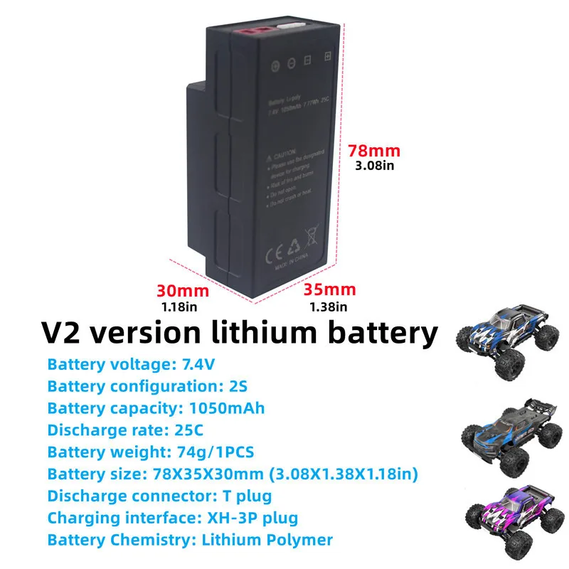Batería LiPo 2S 35C 3500mAh 7,4V MJX Hyper Go – Enchufe T - imagen 5