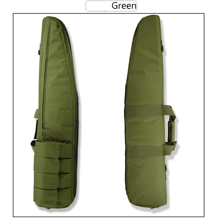 Vista lateral de la funda de cuero para rifle