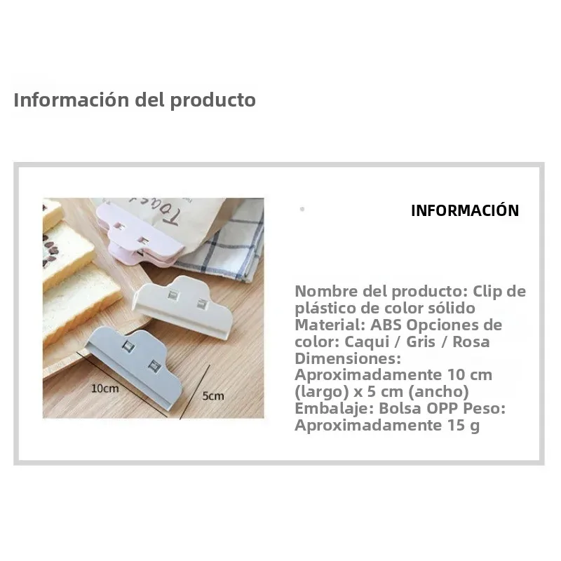 Clip sellador de bolsas resistente a la humedad para aperitivos - imagen 2