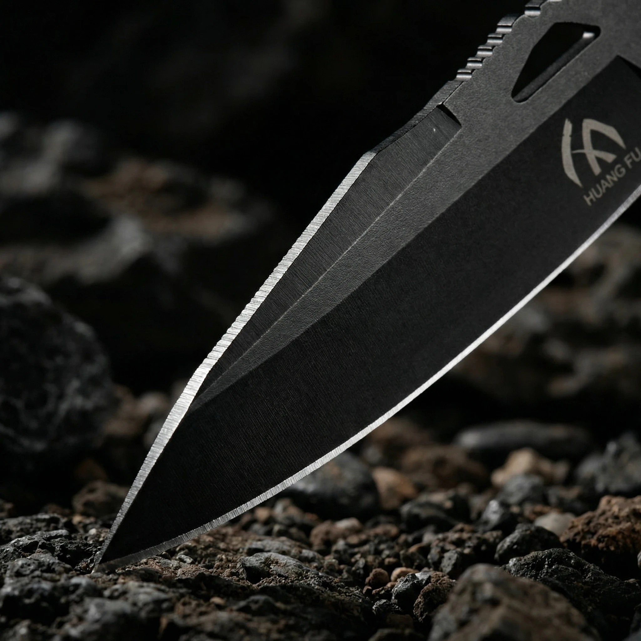 Cuchillo fijo táctico para exterior con funda de emergencia - imagen 2