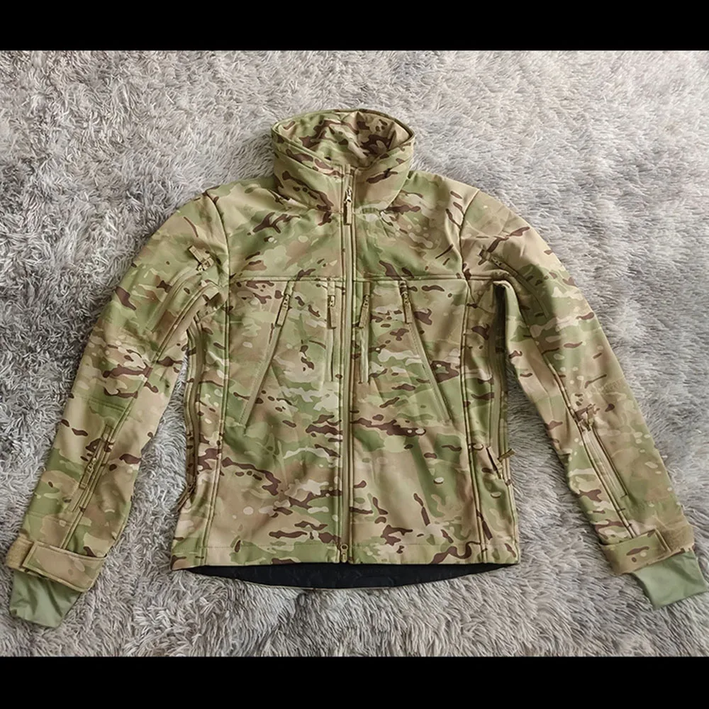Chaqueta táctica softshell con capucha agua-viento para otoño-invierno - imagen 5