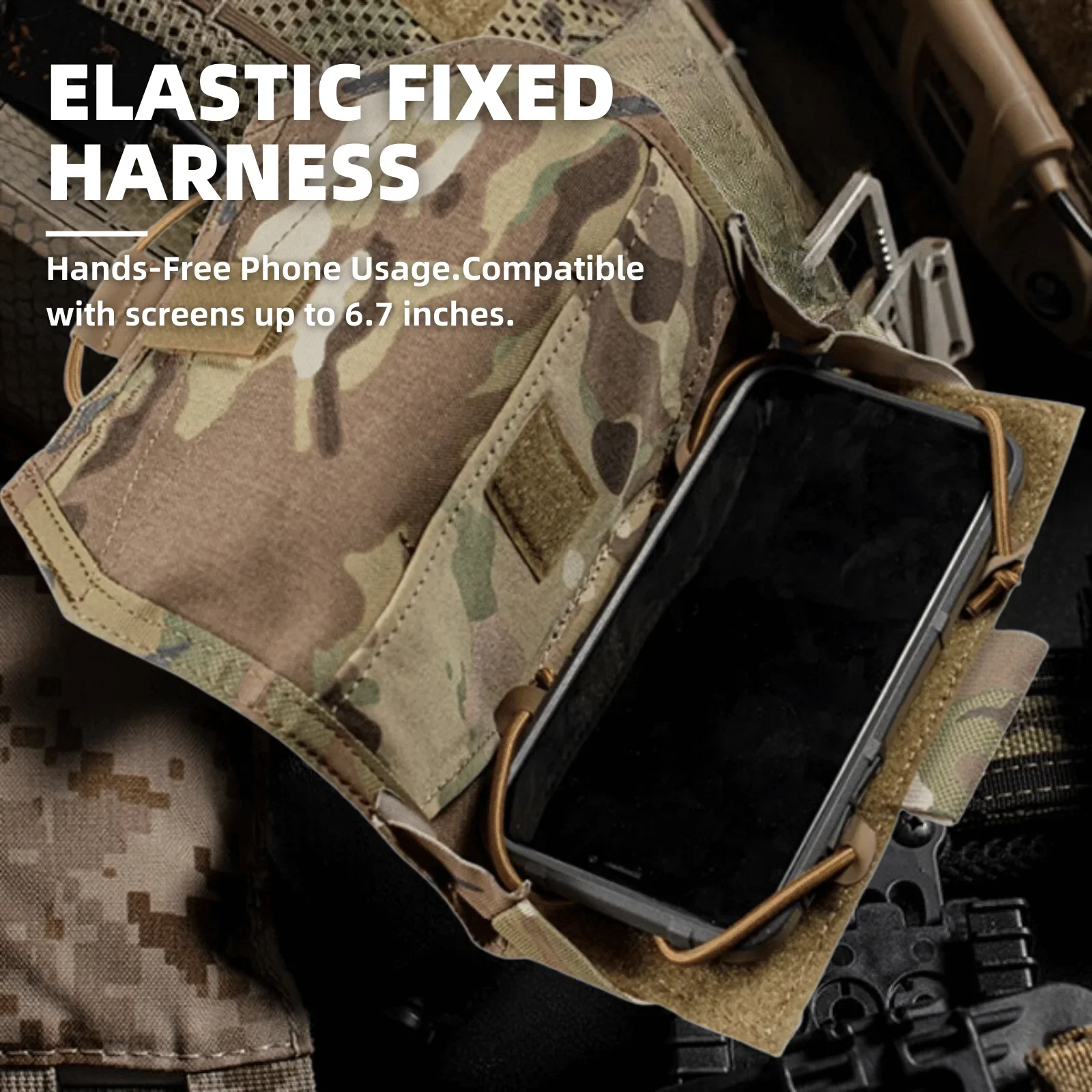Portateléfono MOLLE táctico Airsoft – Funda modular para chaleco - imagen 3