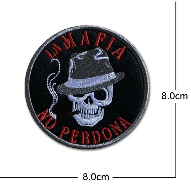 Parche calavera táctico MOLLE – Velcro adhesivo - imagen 4