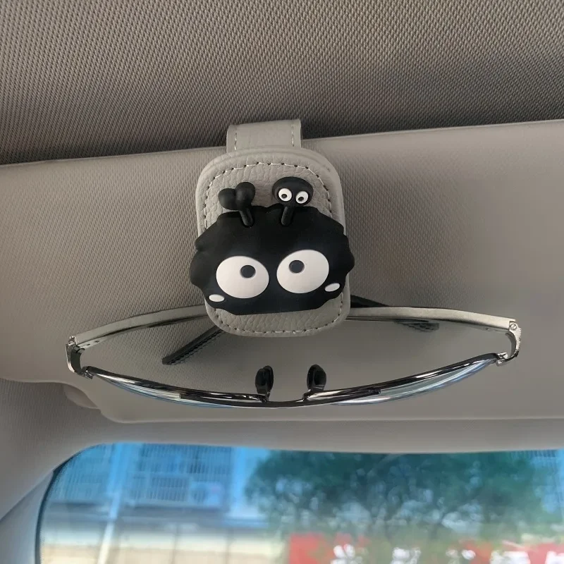 Soporte universal para gafas en parasol del coche con clip de cuero - imagen 3