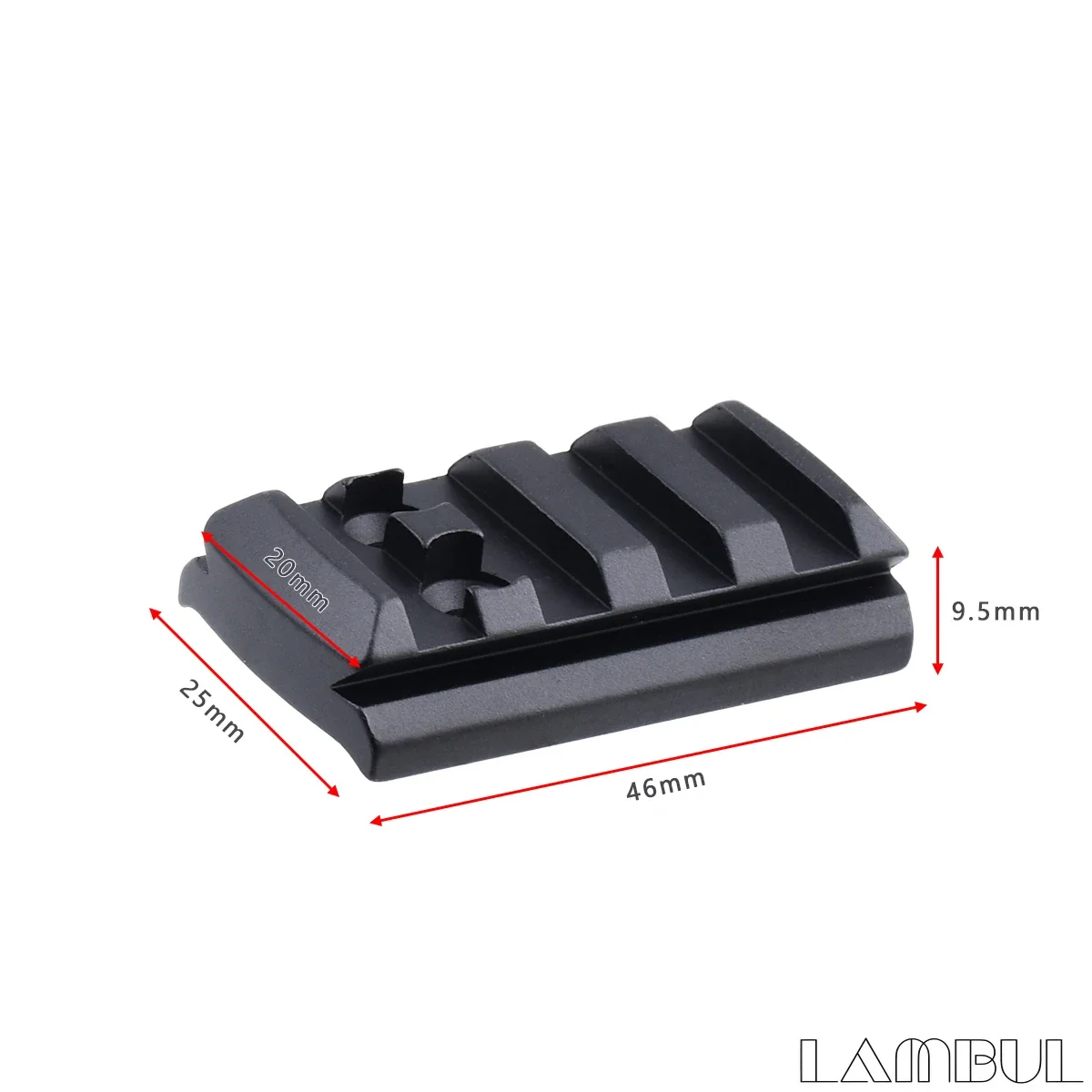 Adaptador riel Picatinny para mira de punto rojo Glock - imagen 5