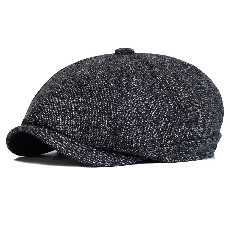 Gorro detective octogonal suave y cálido retro para hombre - imagen 2