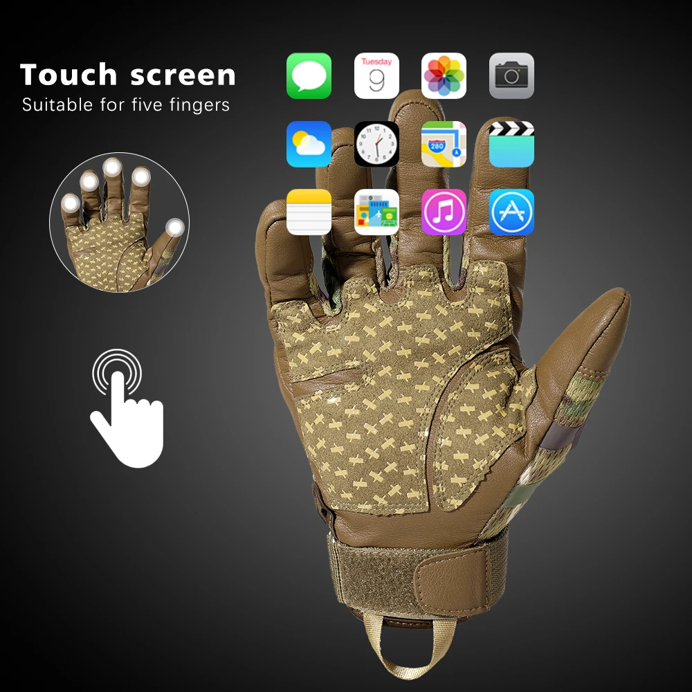 Guantes tácticos piel – Protección Airsoft y senderismo - imagen 3
