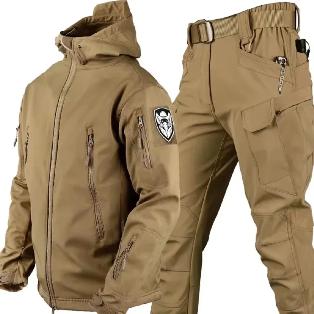 Conjunto táctico hombre impermeable ripstop, cargo forro polar - imagen 3
