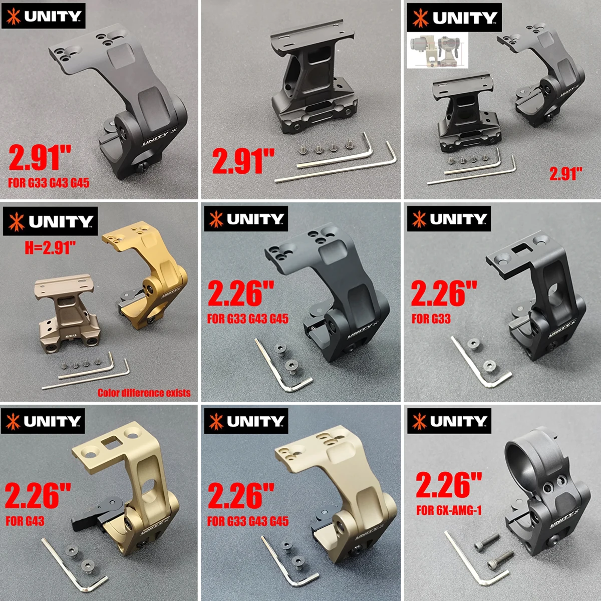 Soportes Unity de altura rápida con palanca QD para mira punto rojo - imagen 4