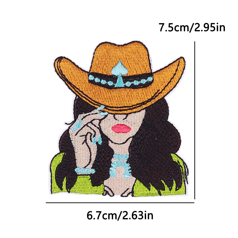 Parche bordado termoadhesivo vaquero western para chaqueta táctica - imagen 4