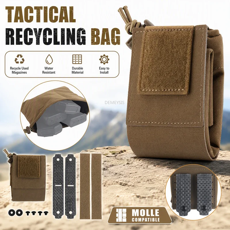 Bolsa táctica MOLLE plegable para caza, tiro y herramientas