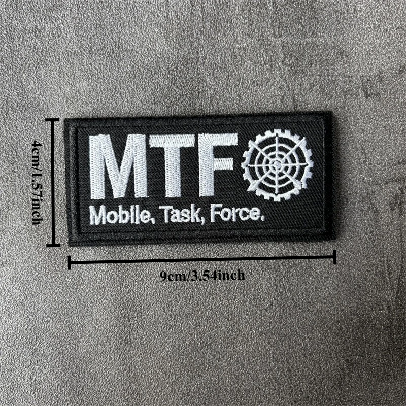 Parche táctico bordado MTF con velcro para ropa, mochila y brazal - imagen 2