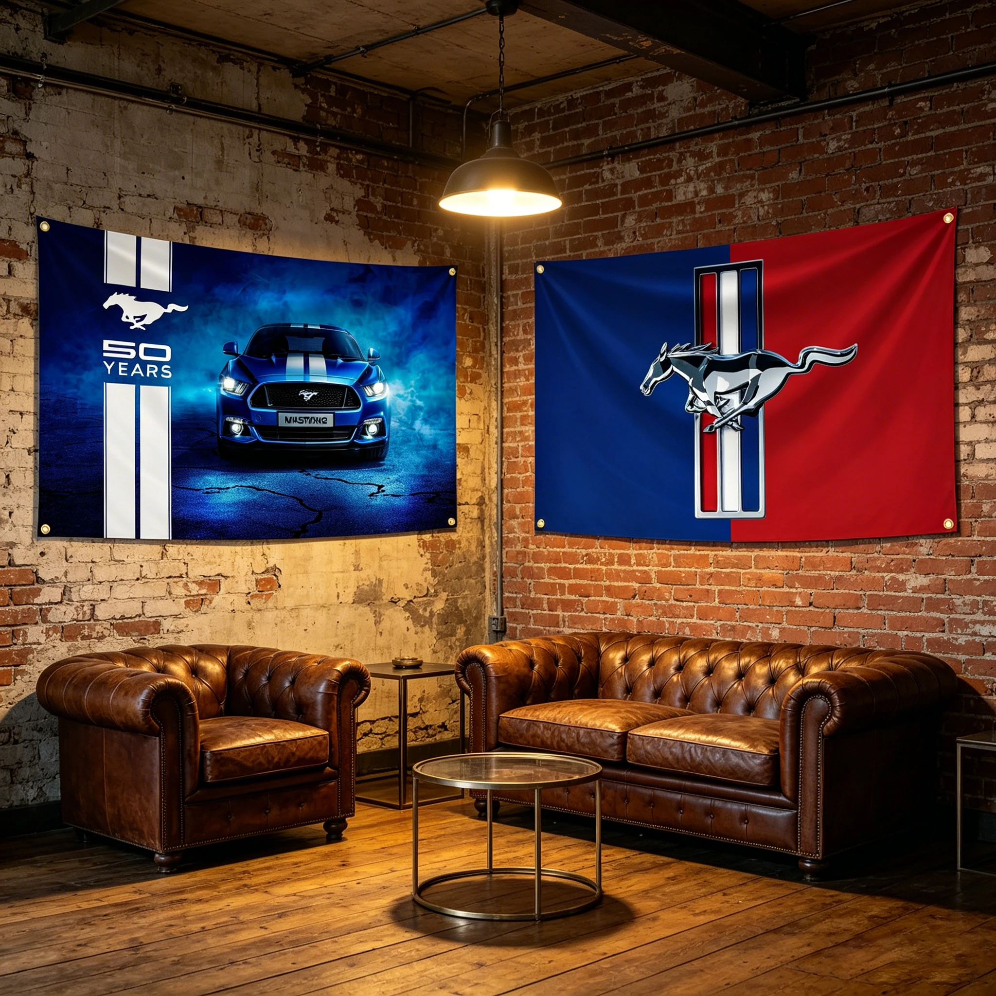 Mustang Shelby GT350 bandera de garaje en poliéster con ojales latón - imagen 5