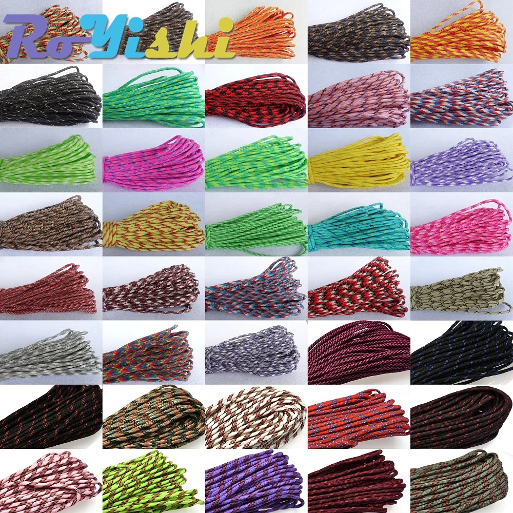 Paracord 550 Mil-Spec Tipo III, nucleo 7 hebras para outdoor