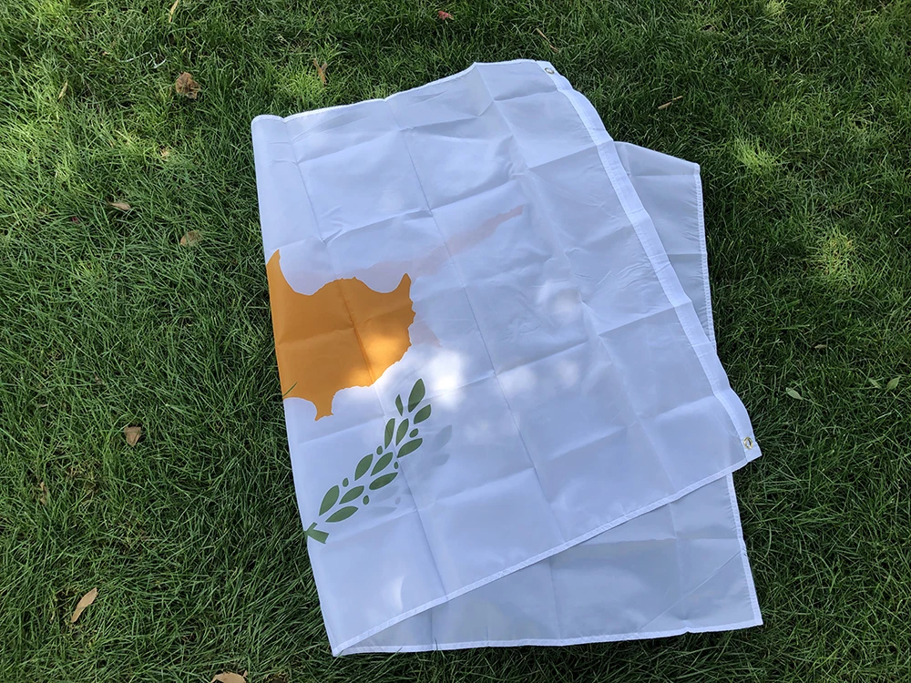 Bandera de Chipre 90x150 cm – Poliestelina tejida colgante - imagen 5