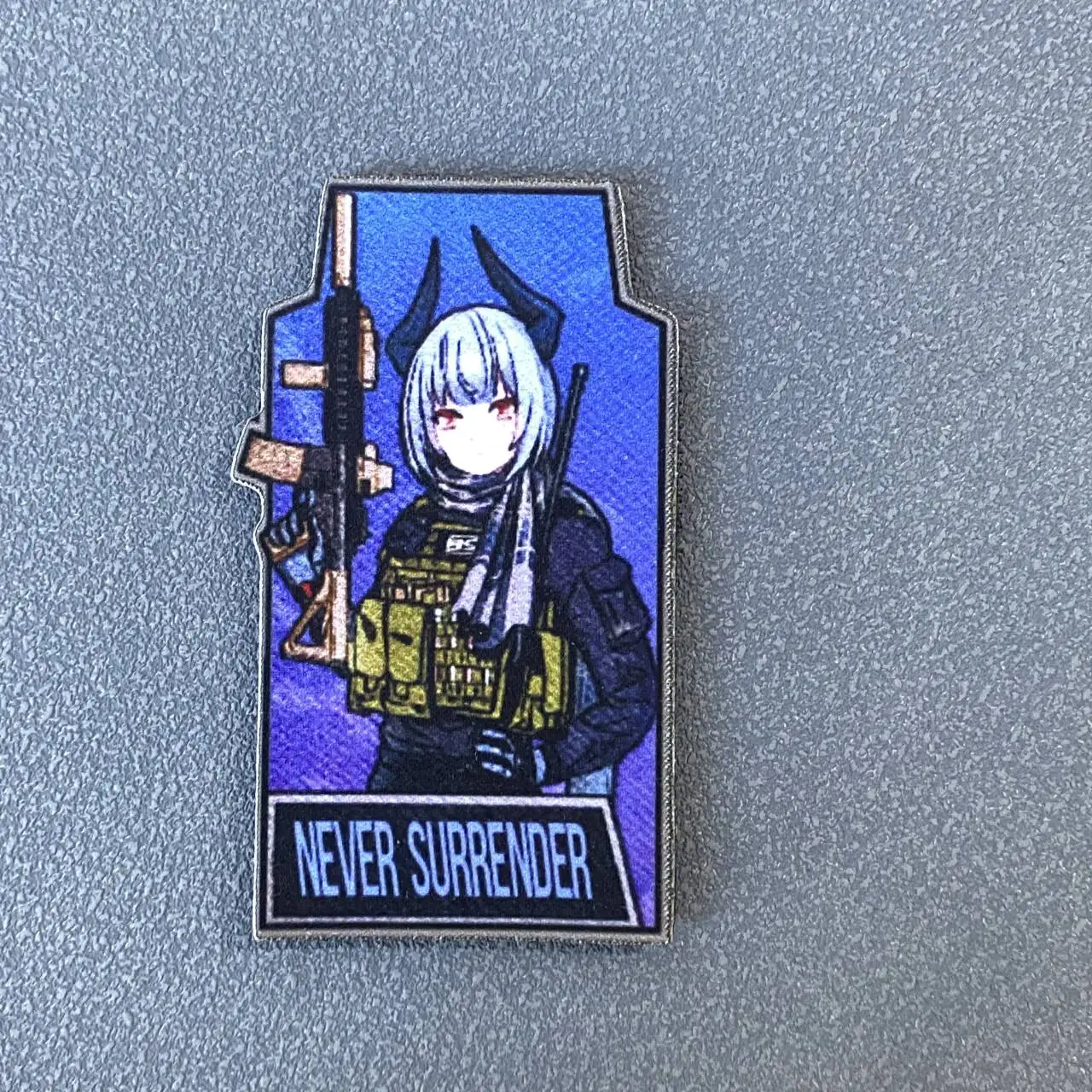 Parche táctico anime chica estampado militar con velcro - imagen 5