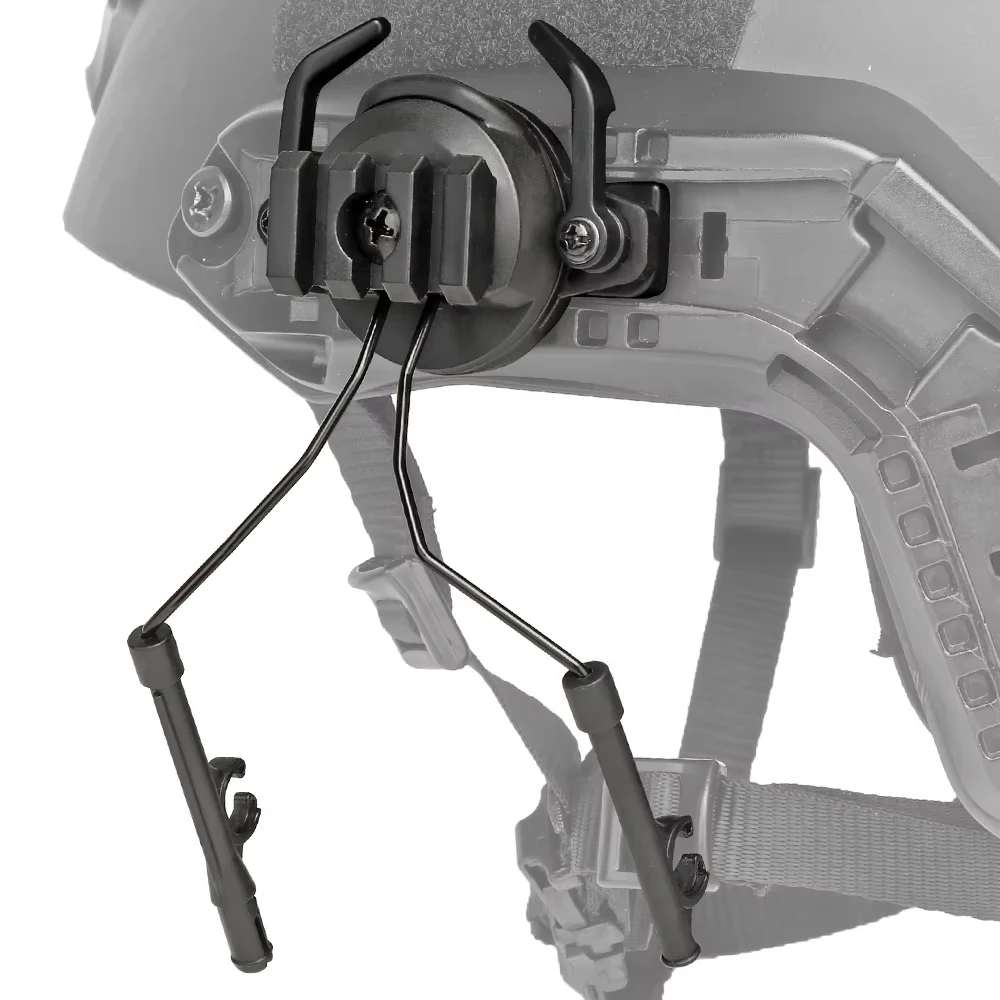 Adaptador riel ARC casco táctico: soporte auriculares con suspensión