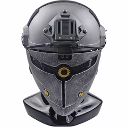 Casco táctico airsoft con máscara de cobertura completa para juego