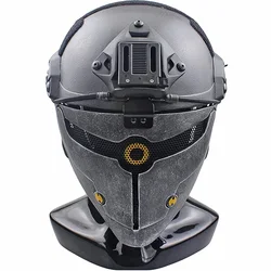 Casco táctico airsoft con máscara de cobertura completa para juego