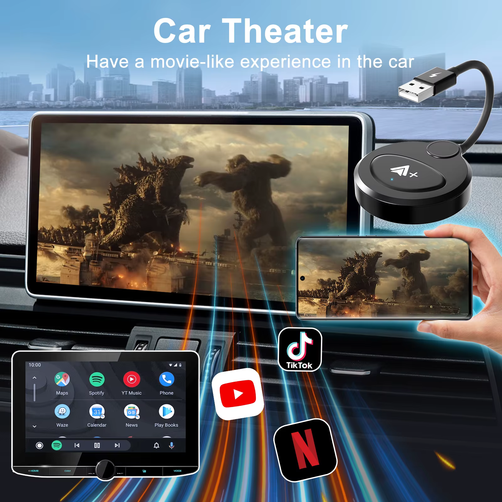 Apps de streaming integradas en el dongle