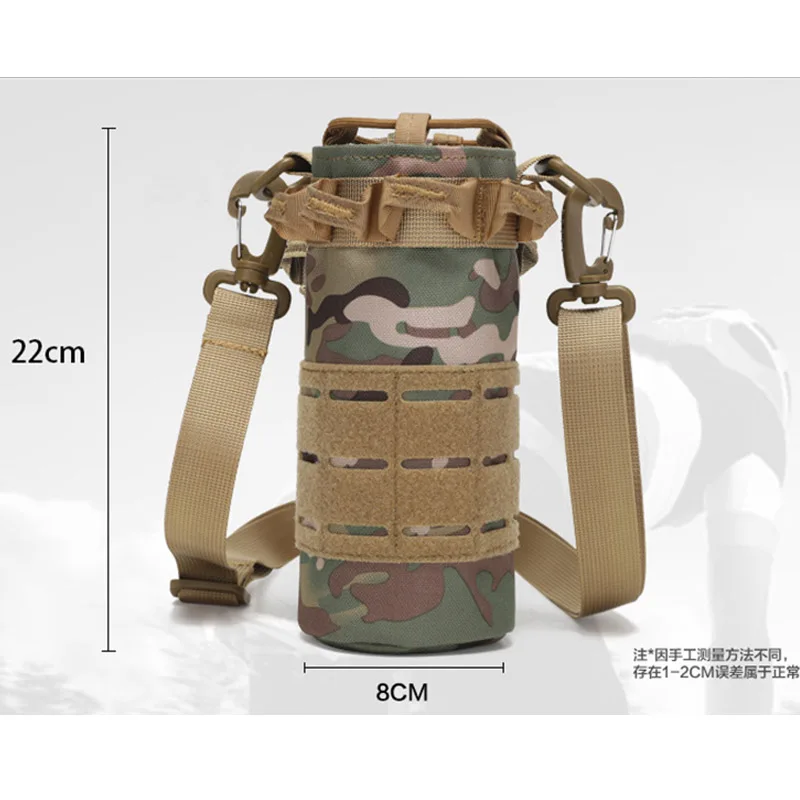 Bolsa táctica MOLLE para botella de agua con cordón y bandolera - imagen 4