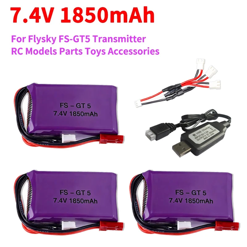 Batería LiPo para emisora RC con conector JST