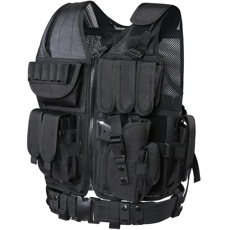 Chaleco antibalas táctico MOLLE para combate y caza outdoor