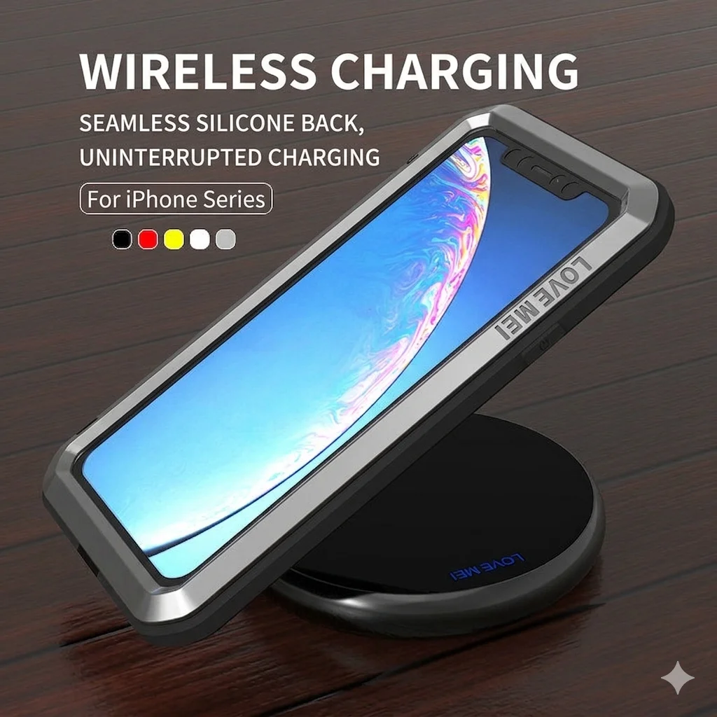 Funda táctica militar iPhone carcasa metálica antichoque con tornillos - imagen 4