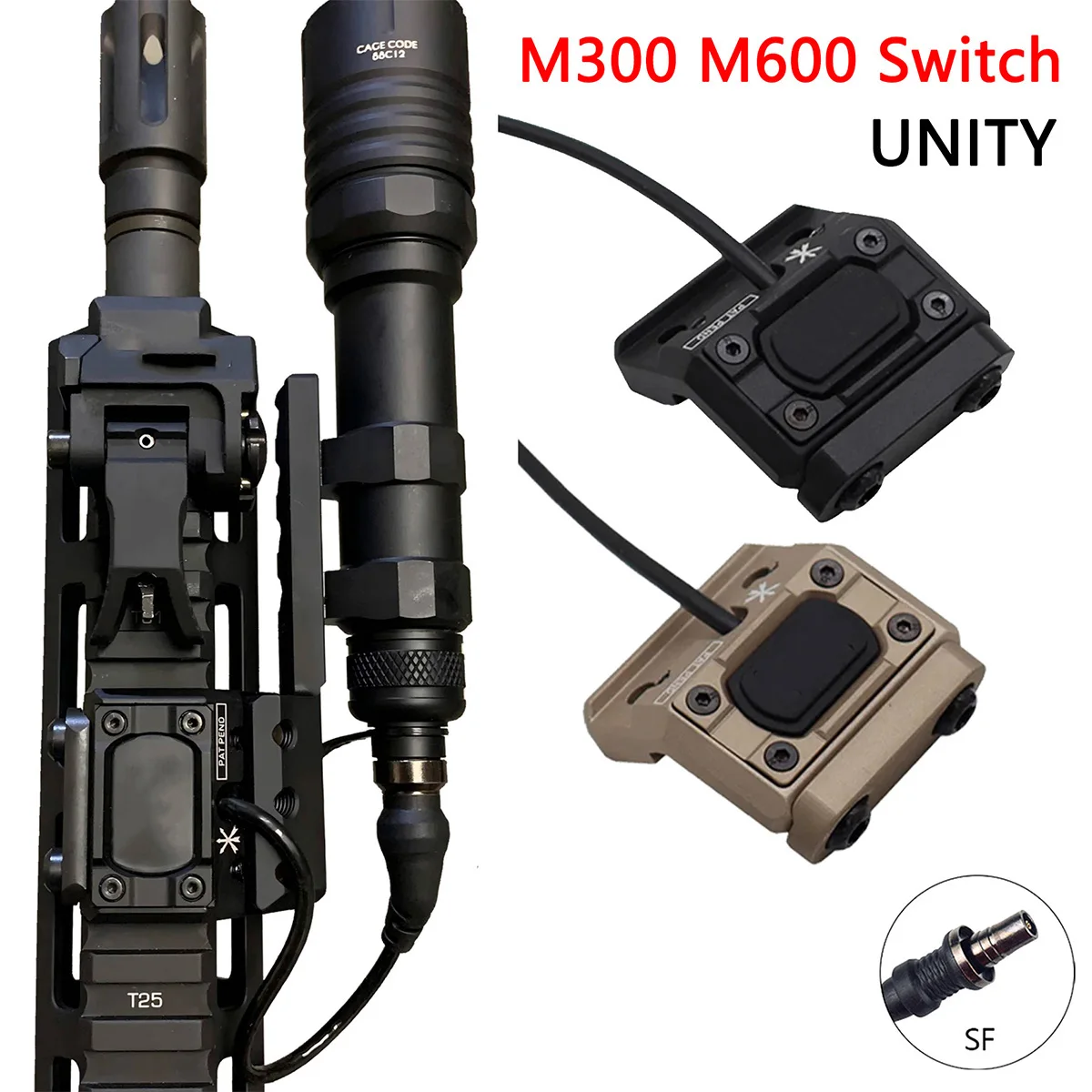 SureFire M600/M300: linterna táctica con montura Unity y doble interruptor - imagen 5