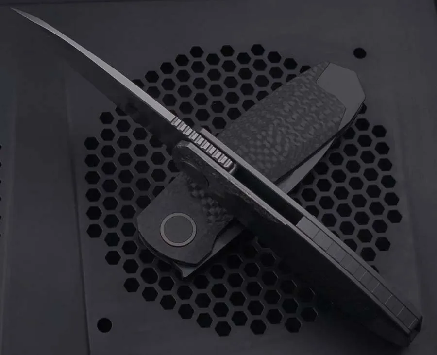 Weimang VENOM cuchillo táctico M390 titanio fibra carbono EDC