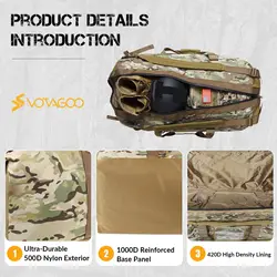 Bolsa de viaje táctica plegable apertura total impermeable exterior
