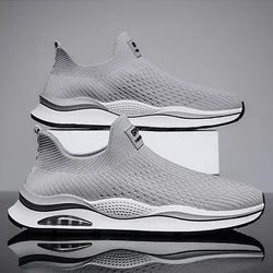 Zapatillas deporte hombre transpirables malla sin cordones a la moda