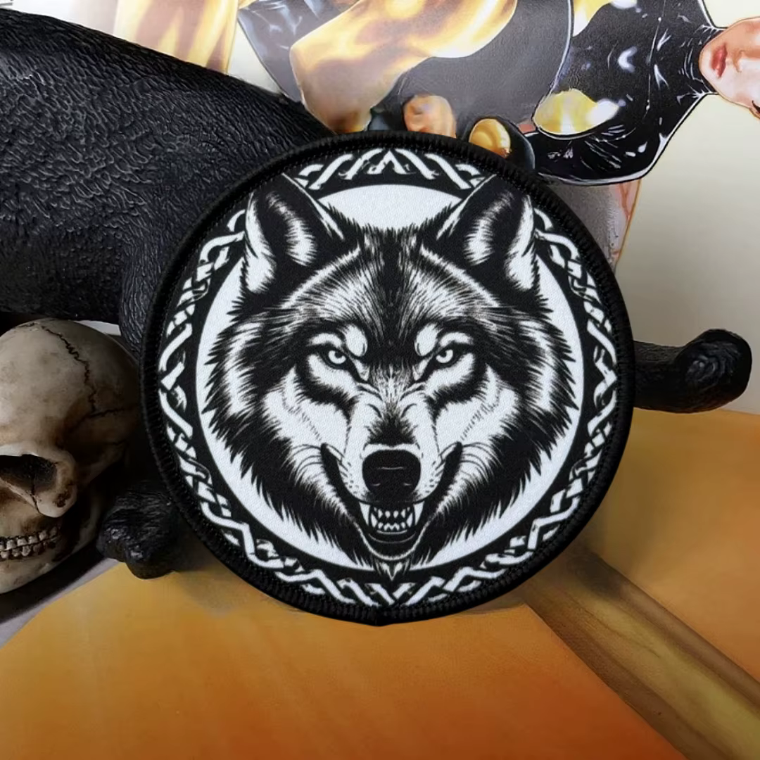 Parche Moral Chevron Lobo Táctico Gancho y Bucle para Ropa o Mochila - imagen 4