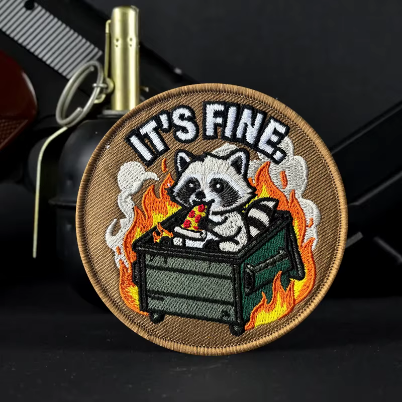 Parche velcro gancho y bucle mapache con guante – It's Fine - imagen 2