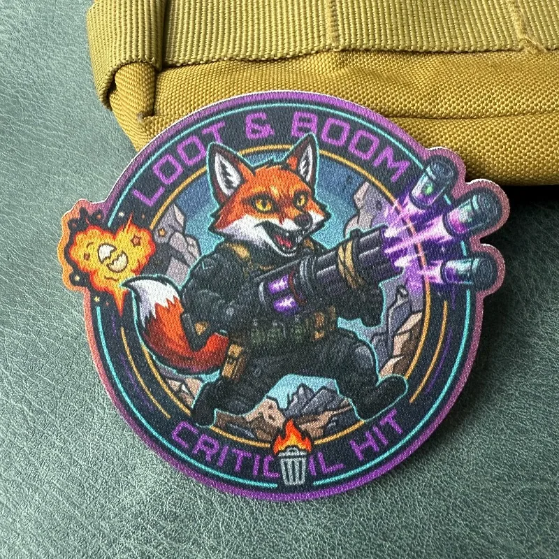 Parche táctico Critical Hit Fox con velcro para mochila y chaleco - imagen 5