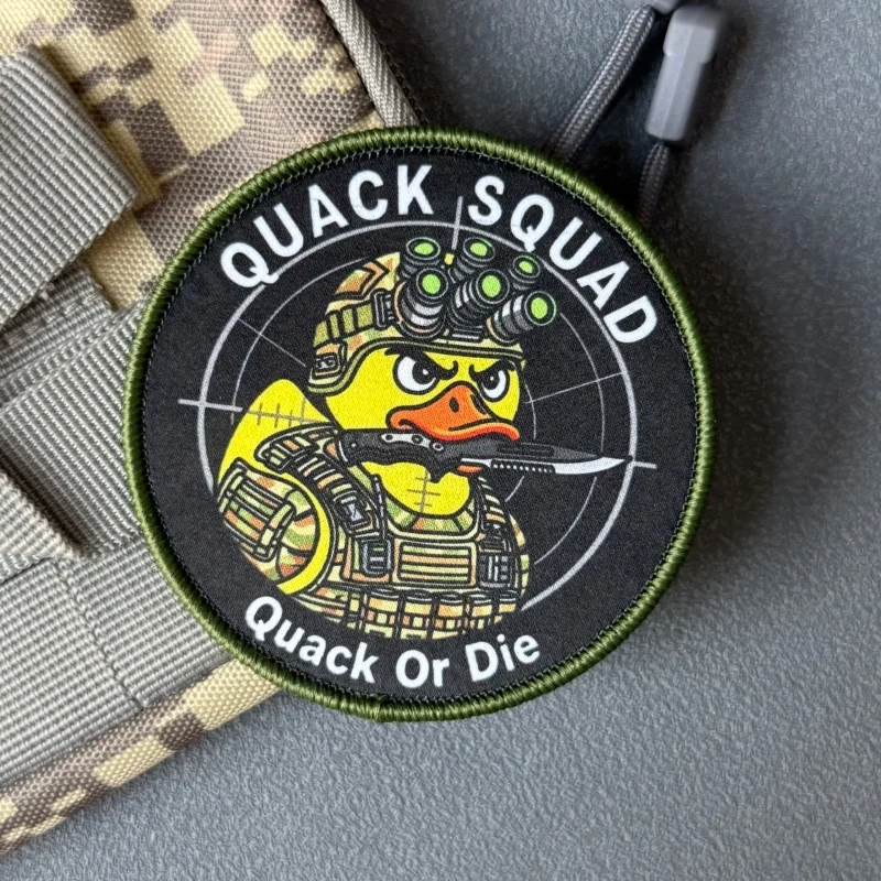 Parche táctico Quack Squad insignia moral con velcro gancho-bucle
